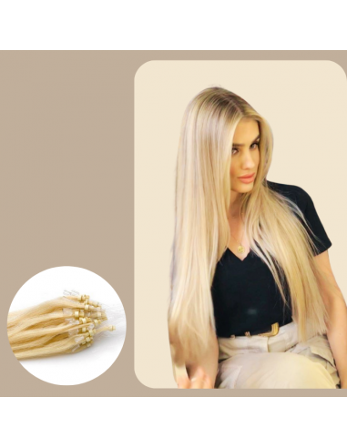 100 Extensions Anneaux Raides Blond 2024