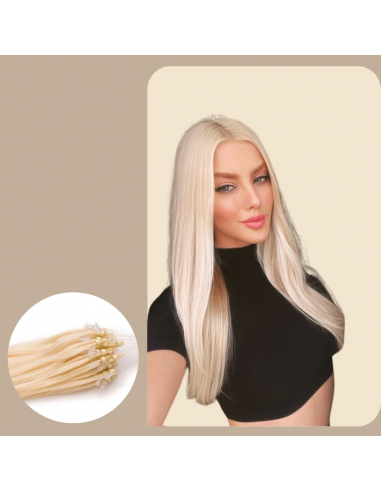 100 Extensions Anneaux Raides Blond Platine acheter en ligne