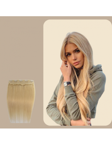 Extension à Clips Straight Blond Platine Mono Bande Maxi Volume brillant des détails fins