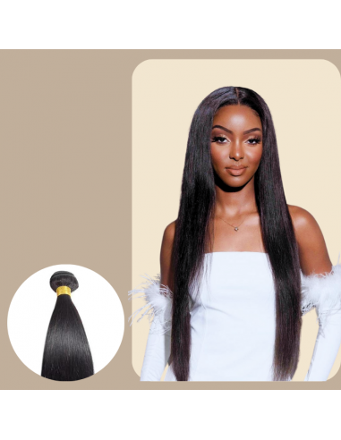 Tissage Cheveux Vierge Human Hair Straight 7A Brun Foncé 1B 100 Gr vous aussi creer 