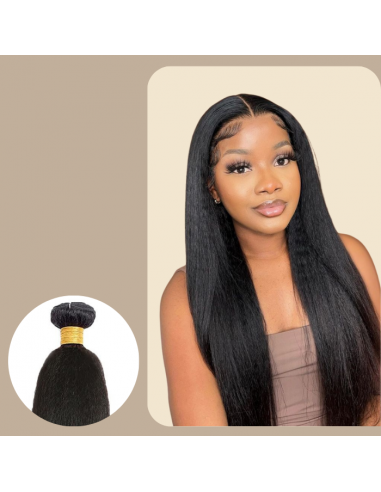 Tissage Cheveux Vierge Human Hair Yaki Straight 7A Brun Foncé 1B 100 Gr Les magasins à Paris