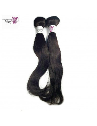 2 Tissages lisse de couleur naturelle 100%human hair en qualité remy Economisez 