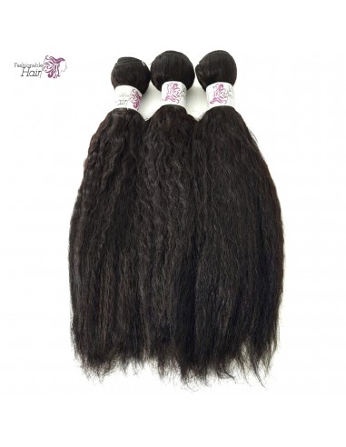 Lot de 3 tissage bresilien couleur naturelle  Kinky straight 100%human hair qualité remy france