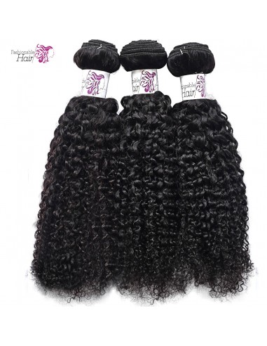 3 Tissages bresilien Kinky curly 100%human hair couleur naturelle qualité remy pas cher chine