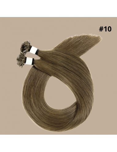 100 Keratin Extensions Rett Premium Med Flat Tupp 10 hantent personnes