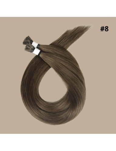 50 Keratin Extensions Rett Premium med I-spiss 8 Pour