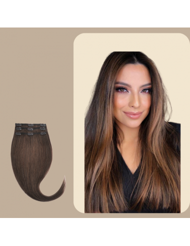 Extensions Styva Clips Mörkbrun Metallic Guld Koppar de votre