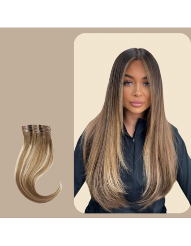 Raka Clip Extensions Medium Brown Platinum Les êtres humains sont 